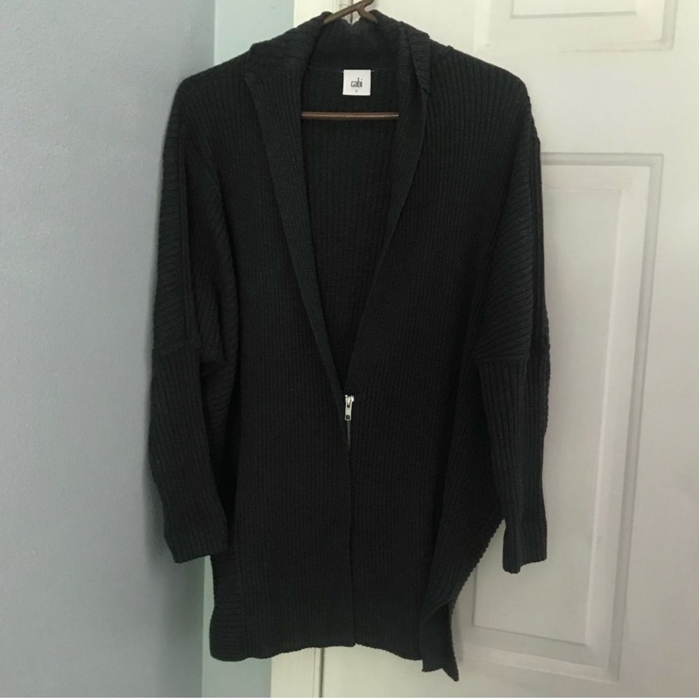 CAbi Elegant Dark Blue Knit Cardigan